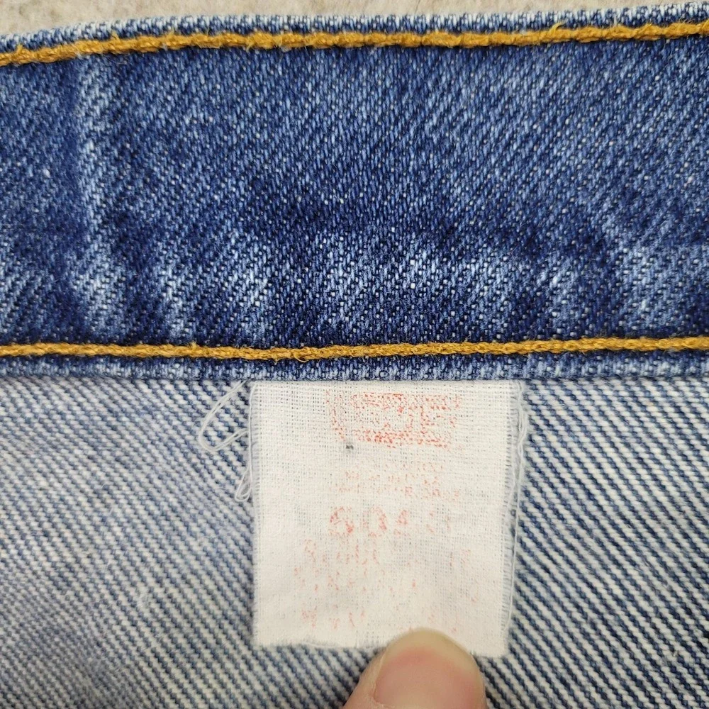 VTG 90s 1996 LEVI'S 505 Orange Tab Jeans Mens 40x30 Blue (Fits 40x26) USA Made